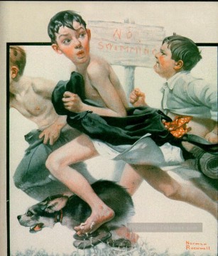 Norman Rockwell Painting - No nadar Norman Rockwell